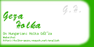 geza holka business card
